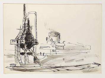 Tekening van Jos Mous of Joseph Mous kopen