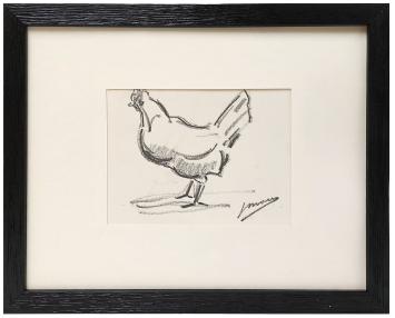 Houtskooltekening van de Antwerpse kunstenaar Mous kopen