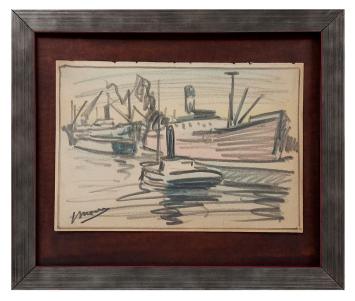 Tekening in kleur van de Antwerpse kunstenaar Mous kopen