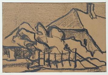 Kleine tekening van Jos Mous of Joseph Mous kopen