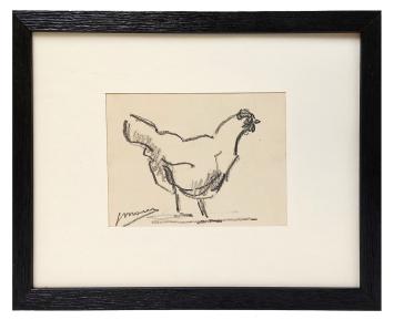 Houtskooltekening van de Antwerpse kunstenaar Mous kopen