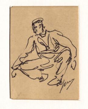 Tekening van Jos Mous of Joseph Mous