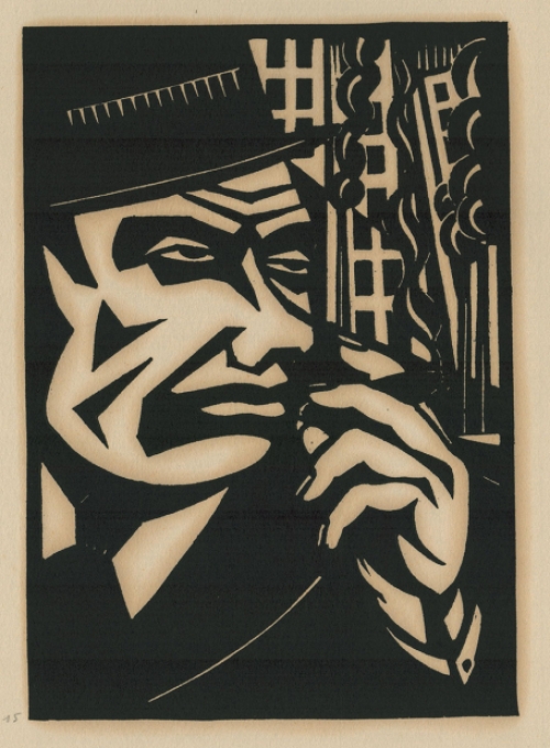 linocut uit 1933 van Jos Wils