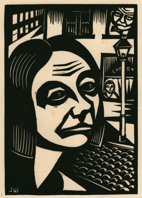 linocut uit 1933 van Jos Wils