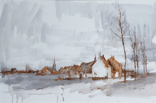 Schilderij door de Belgische kunstenaar José Van Gucht