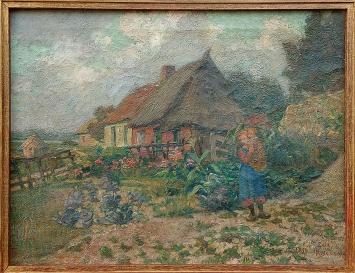Joseph Posenaer met een landschapje