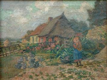 Schilderijtje van de Belgische schilder Joseph Posenaer