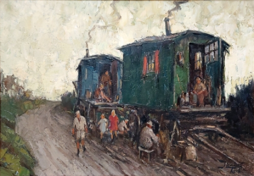 Olieverfschilderij van de Belgische kunstenaar Joseph Lemaire