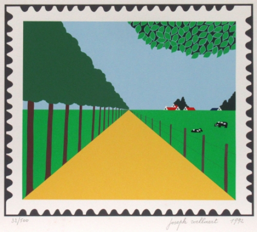 Litho van de Belgische kunstenaar Joseph Willaert