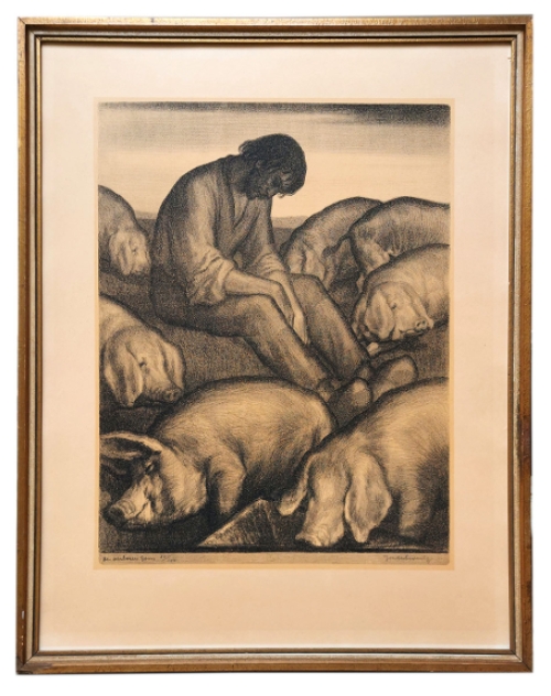 Litho van de Antwerpse kunstenaar Joz De Swerts kopen