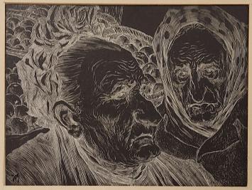 Joz De Swerts met een gravure van een koppel