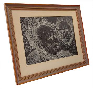 Oude mand en vrouw op de markt