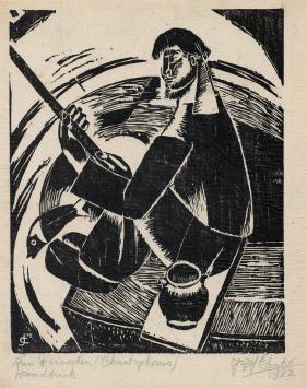 Druk op rijspapier uit 1922 van Jozef Cantré kopen