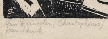 Christophorus Aan't visschen Handdruk 1922