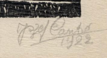 Christophorus Aan't visschen Handdruk 1922