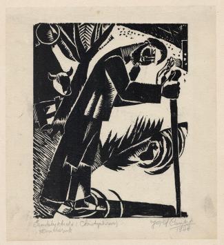 Grafisch kunstwerk van Belgische houtsnijder Jozef Cantré