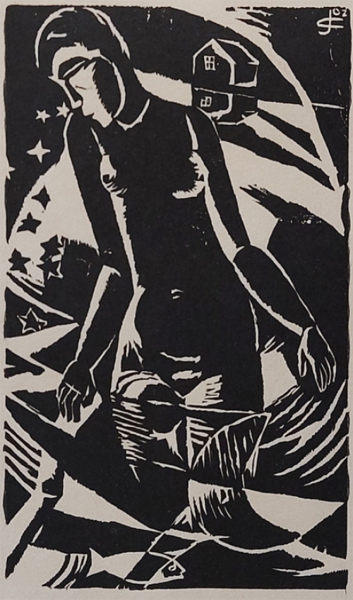 De dame, de vis en het huisje