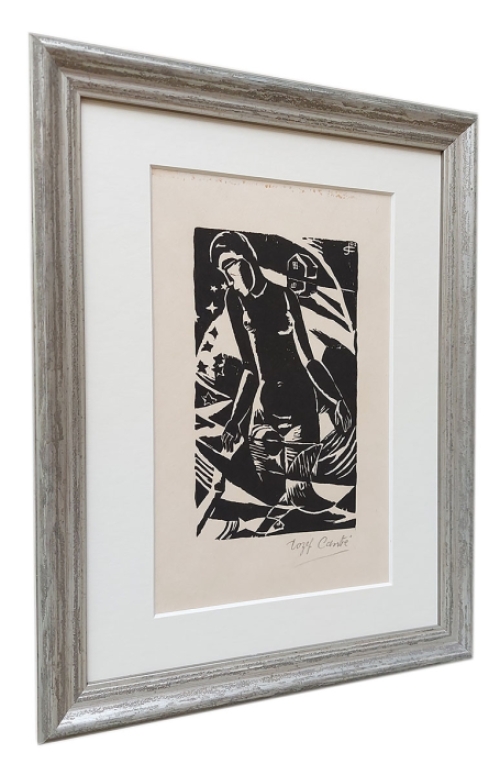 De dame, de vis en het huisje