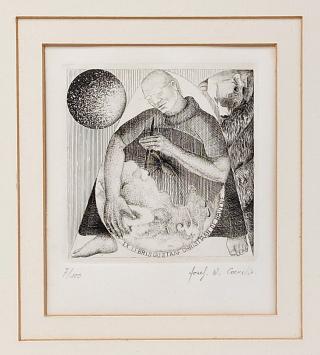 Ex libris gemaakt door Jozef W. Cornelis