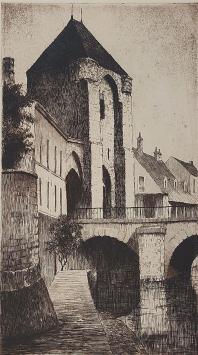 De Bourgondische poort, een ets van J. Pas