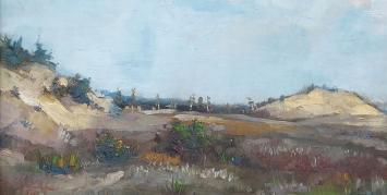 Belgische kunst kopen, een zicht op de heide in Grobbendonk