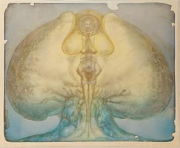 Jean-Pierre De Coster  met een lithografie