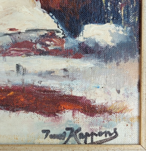 Expressionistisch schilderij van J. Keppens