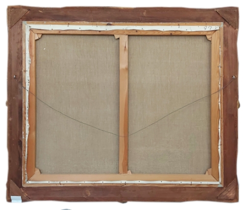 Kerkje aan de bosrand bij valavond