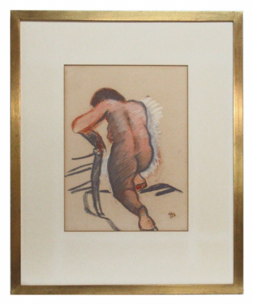 Tekening in pastel van de Belgische kunstenaar Juls De Sutter