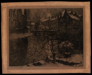 Gesigneerde ets van Jules De Wette