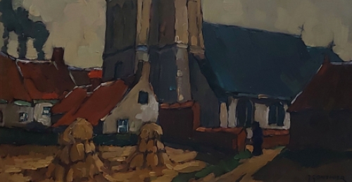 Origineel schilderij op paneel van Jules Gonthier kopen