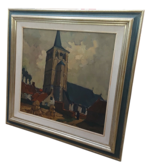 Schilderij van de kerk van Tongerloo