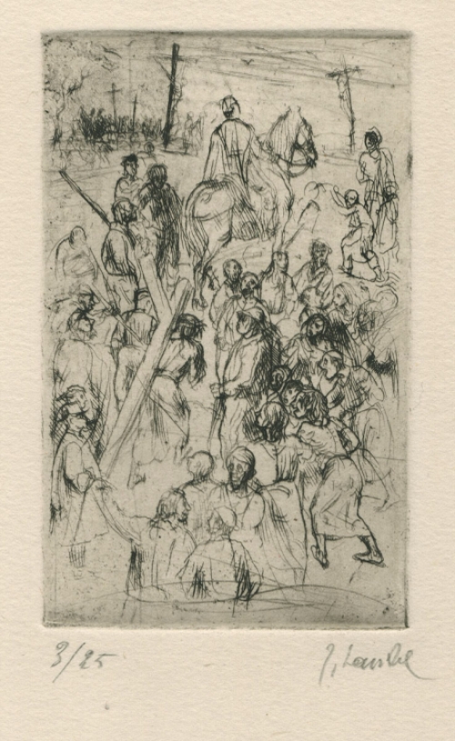 Jezus met het kruis van Jules Van Ael