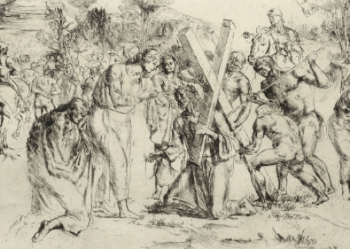 Belgische kunstenaar Jules Van Ael met een gesigneerde ets