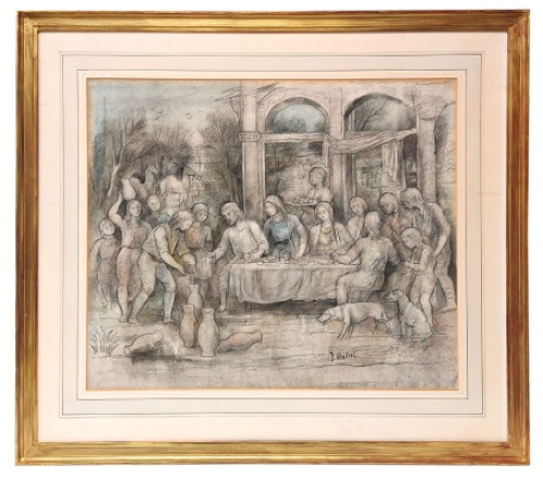 Pentekening van de Antwerpse kunstenaar Jules Van Ael kopen