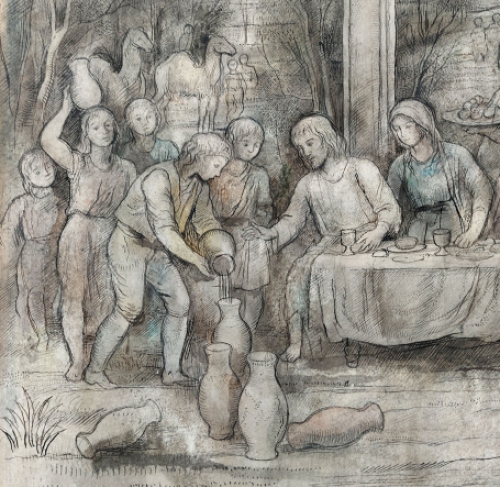 Tekening, Met de Heer aan tafel