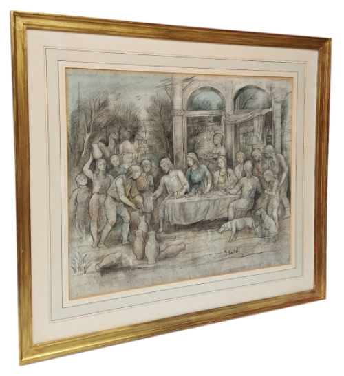 Tekening, Met de Heer aan tafel