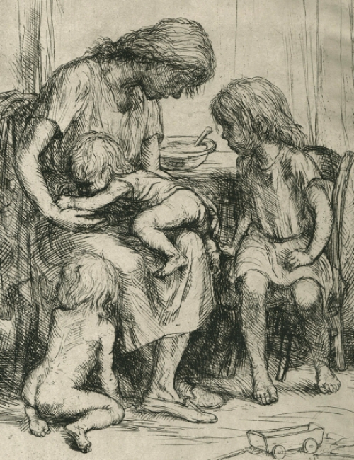 Belgische kunstenaar Jules Van Ael met een ets in Mint conditie