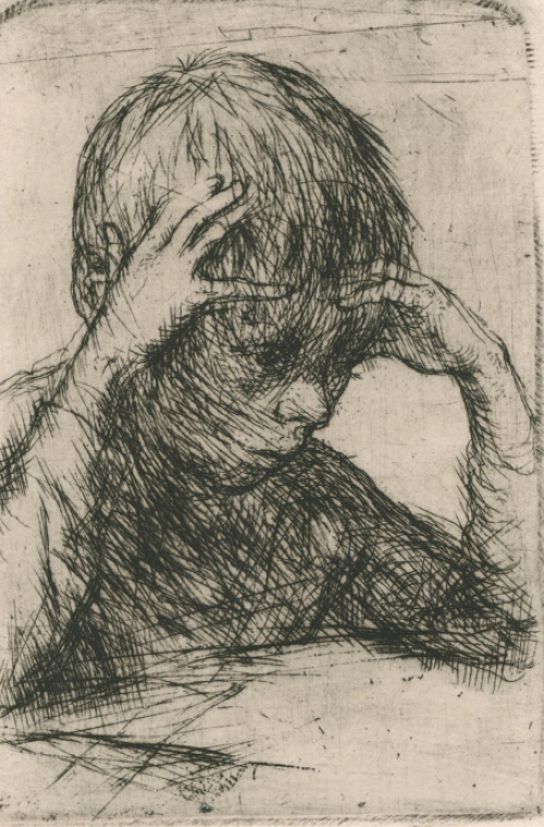 Studerend kindje van Jules Van Ael