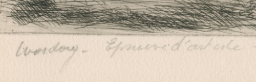 Wasdag Epreuve d'artiste