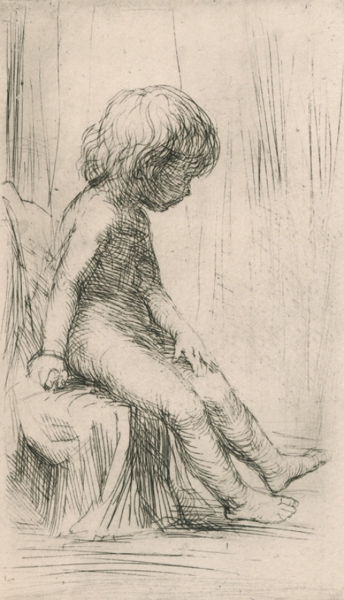 Kleuter van Jules Van Ael, kleine ets