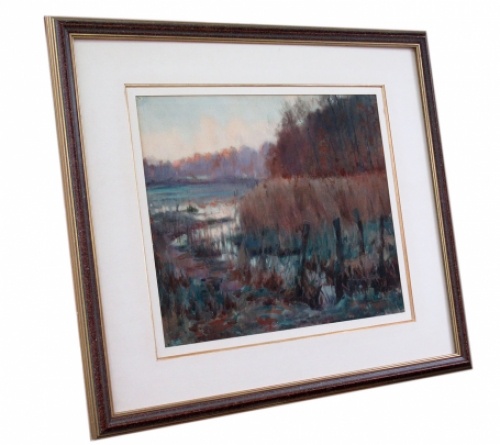 Jules Van De Leene met een landschap