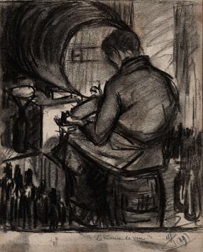 Tekening van de kunstenaar Jules Van De Leene