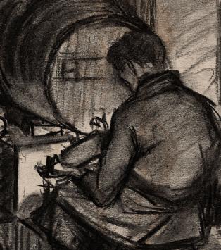 Kunstwerkje op papier van Jules Van De Leene kopen