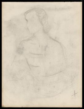 Jules Van De Leene met houtskooltekening