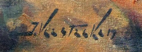 Handtekening van Jules Verstreken Belgische kunstschilder