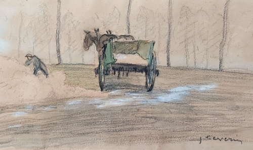 Juliaan Severin tekening gemengde techniek