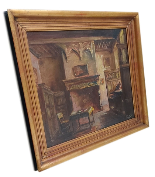 Interieursschilderij van Julien Van De Veegaete