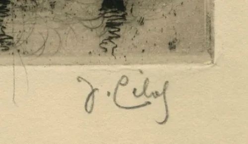 Brusselse ets van de Antwerpse kunstenaar Julien Célos kopen