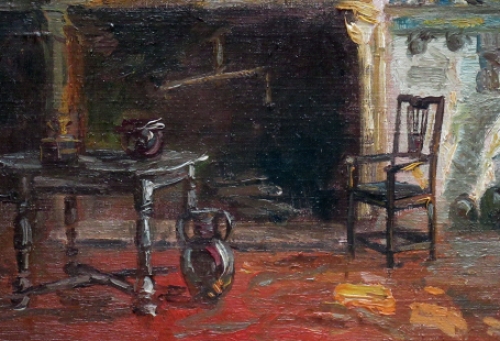 Schilderij van de Belgische kunstschilder Julien Van de Veegaete